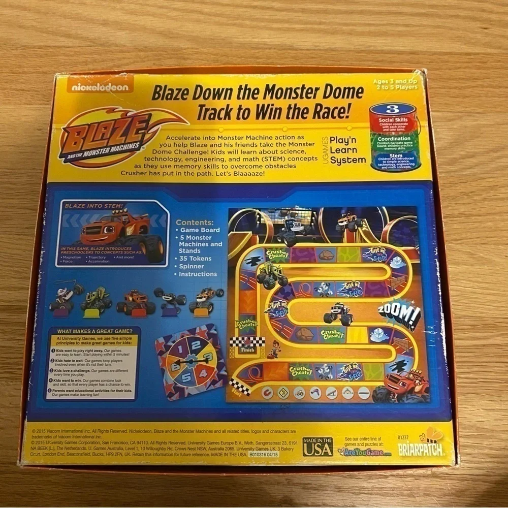 Blaze Monster Dome Challenge Board Game Briarpatch Nickelodeon Toy